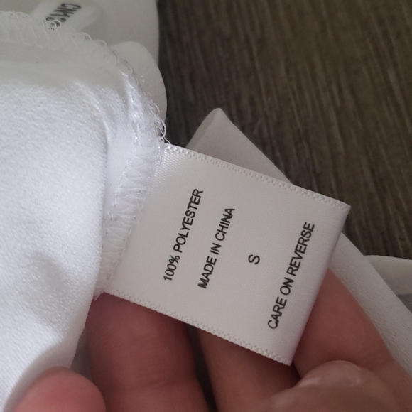 NEW YORK & CONPANY White Half Sleeve Blouse Size S - Picture 5 of 5